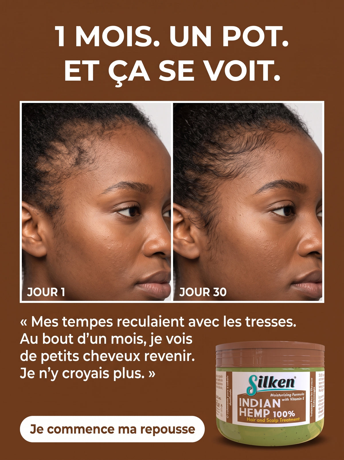 Huile de Croissance Des Cheveux (Satisfait ou Remboursé)