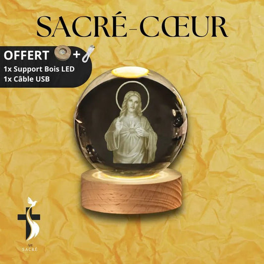 Boule de Cristal avec Gravure Chrétienne - Bingoo