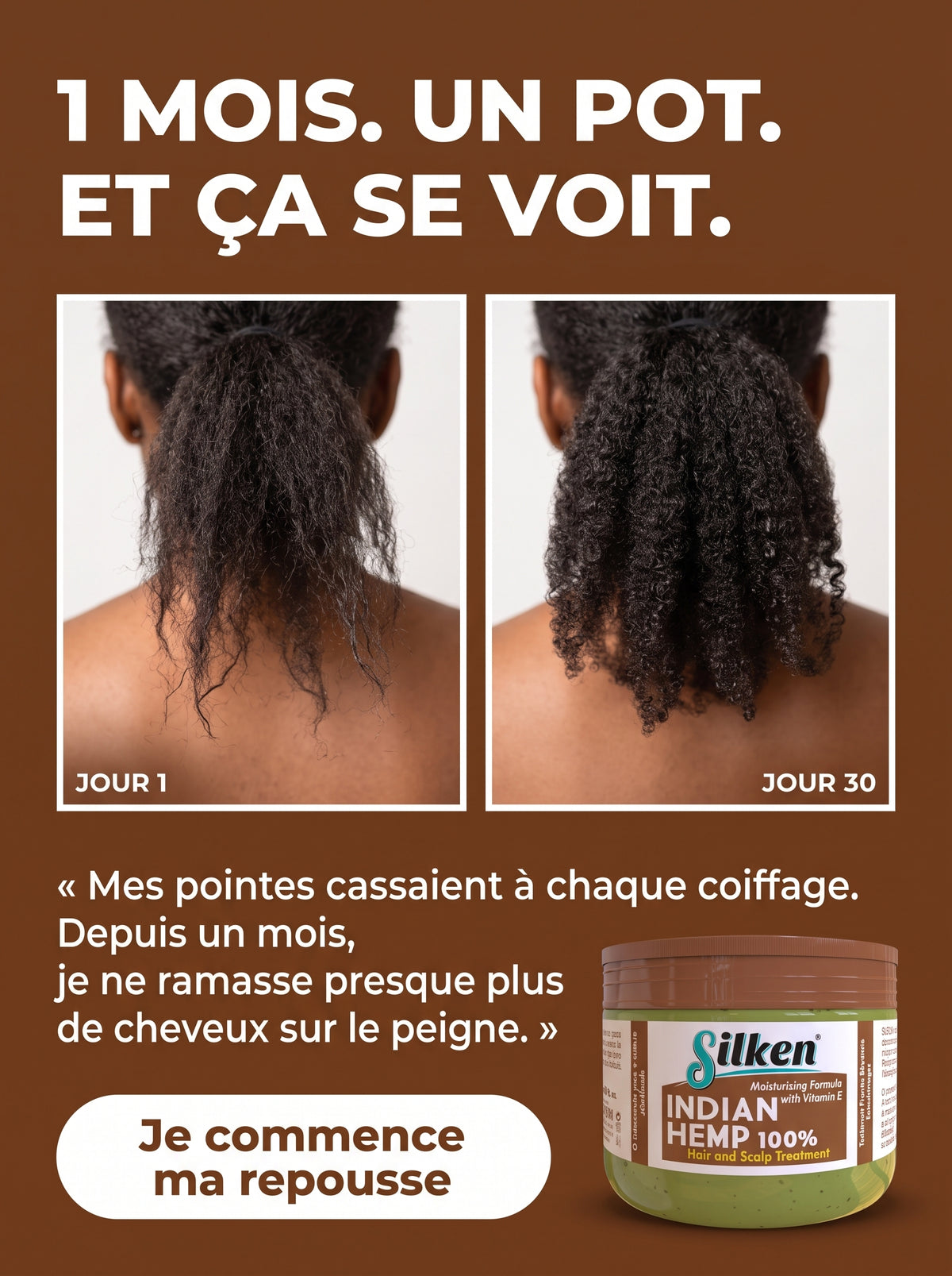 Huile de Croissance Des Cheveux  (Satisfait ou Remboursé)