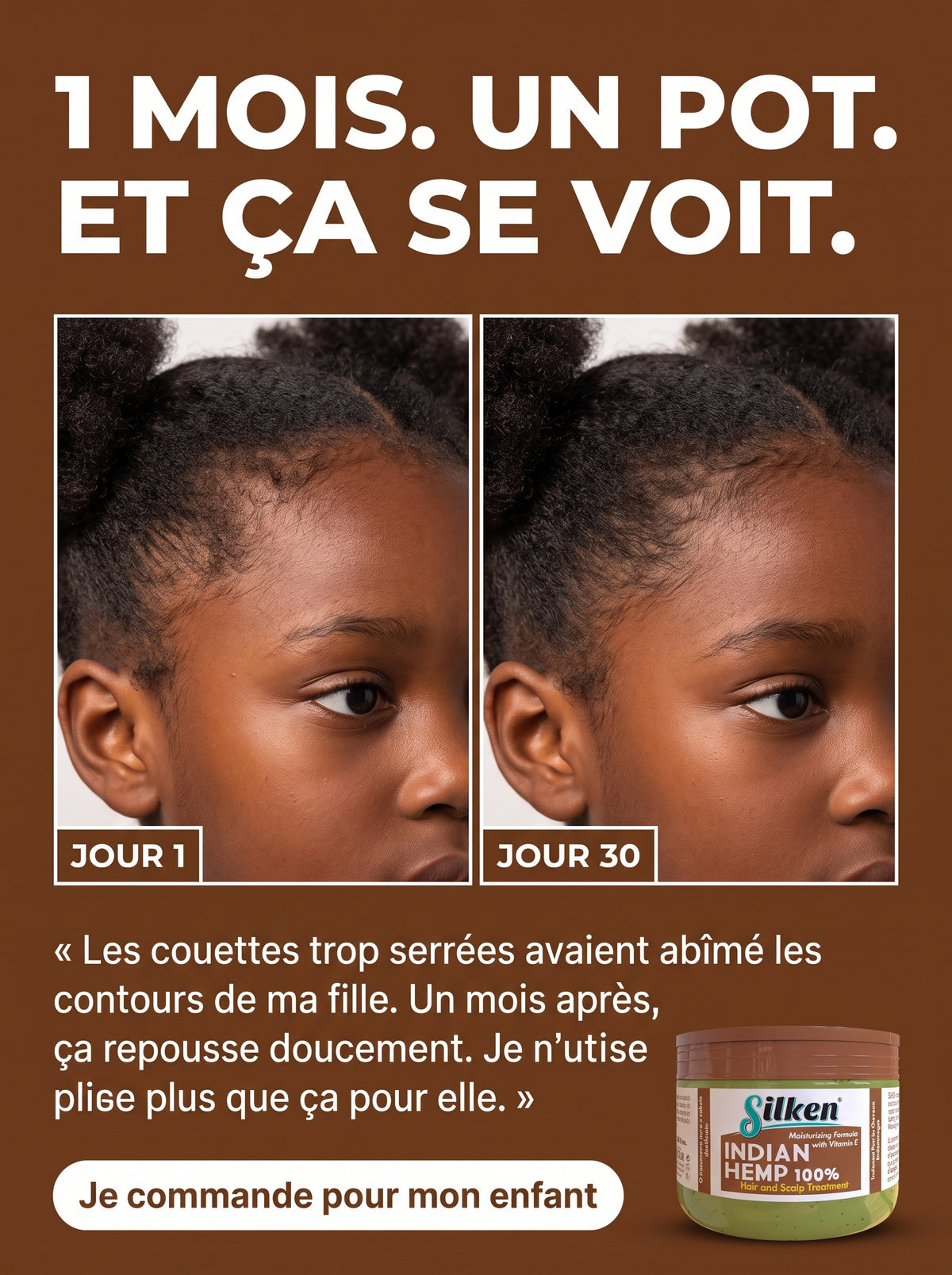 Huile de Croissance Des Cheveux  (Satisfait ou Remboursé)