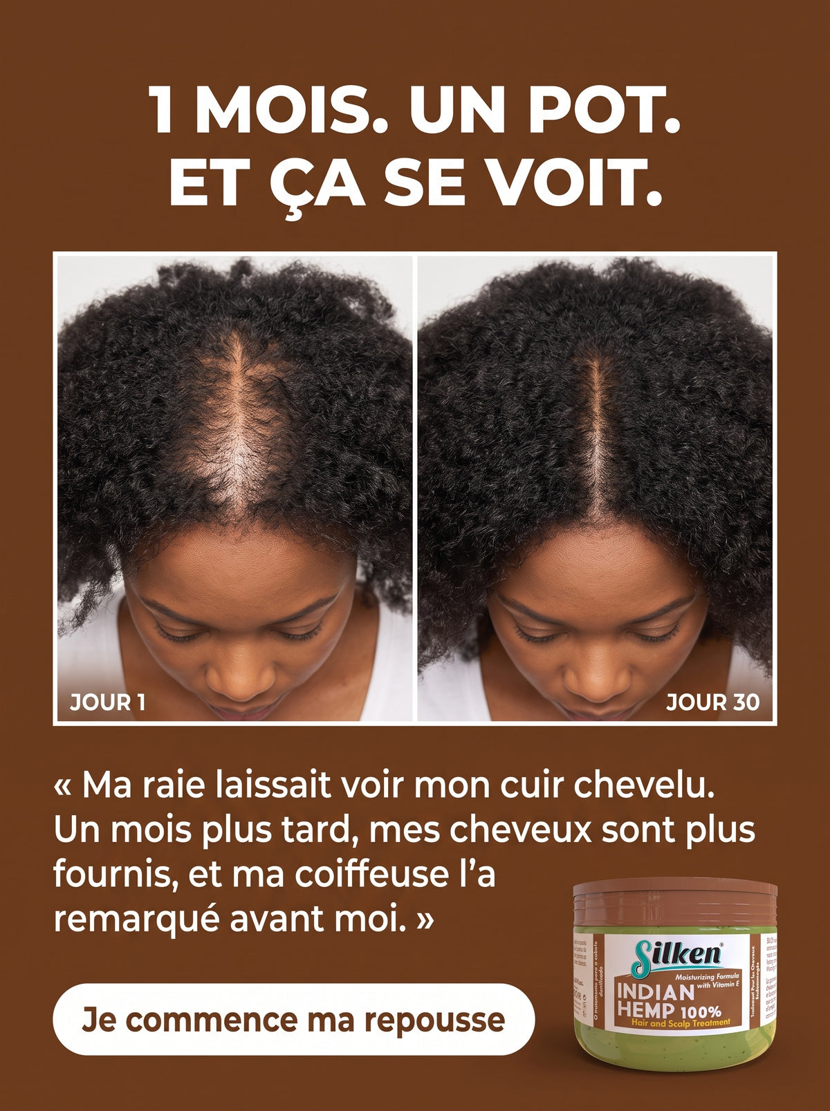 Huile de Croissance Des Cheveux  (Satisfait ou Remboursé)